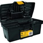 Caja para herramienta con compartimientos, broche amarillo, 16"- Pretul COD: 20603