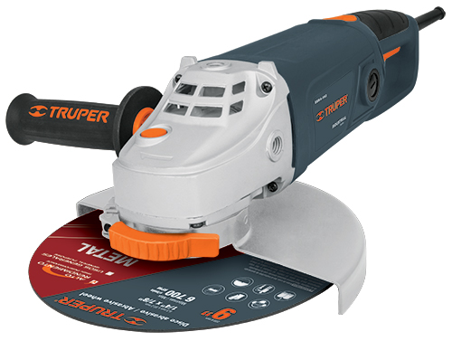 ESMERILADORA ANGULAR INDUSTRIAL 9" 2,000 TRUPER   COD. 12482