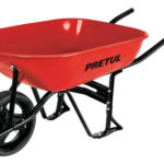 Carretilla 5.5 ft (80 Lts) con Llanta Imponchable de Poliuretano, Bastidor de 3 Componentes, PRETUL, COD 20630