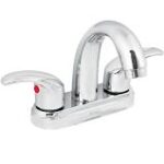 Mezcladora 4" para Lavabo, Nariz Curva, Manerales de Palanca, Foset Aqua 49693