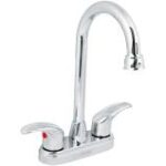 Mezcladora 4" para Lavabo, Cuello tipo Bar, Manerales de Palanca, Foset Aqua 49691