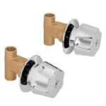 Juego de 2 Llaves de Empotrar SOLDABLES, Manerales Metálicos, Foset Basic 49249