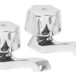 Juego de dos llaves Individuales para Lavabo, Manerales Metálicos, Foset 49234