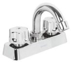 Mezcladora Plástica 4" para Lavabo, Cuello Curvo,  Foset Basic ABS, 49282