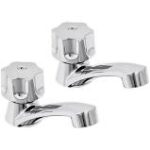 Juego de Dos Llaves Plásticas Individuales para Lavabo, Foset Basic ABS 49308