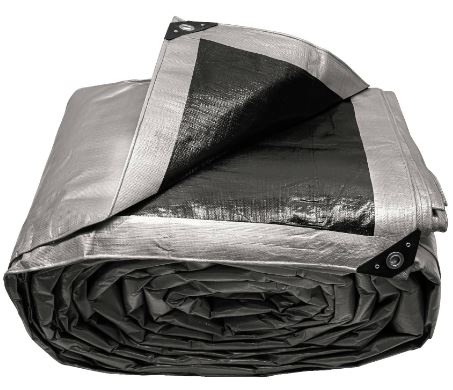 Lona gris reforzada 9 x 14 m,- Truper (10780)